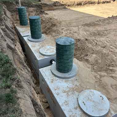 New Concrete Septic Tank Install with Riser