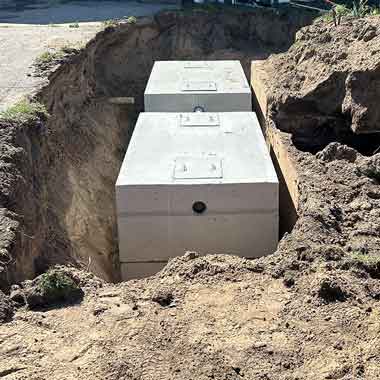 1000 Gallon Concrete Septic System Installation