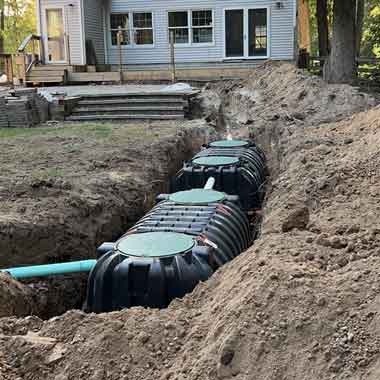 1060 Gallon Poly Septic System Installation